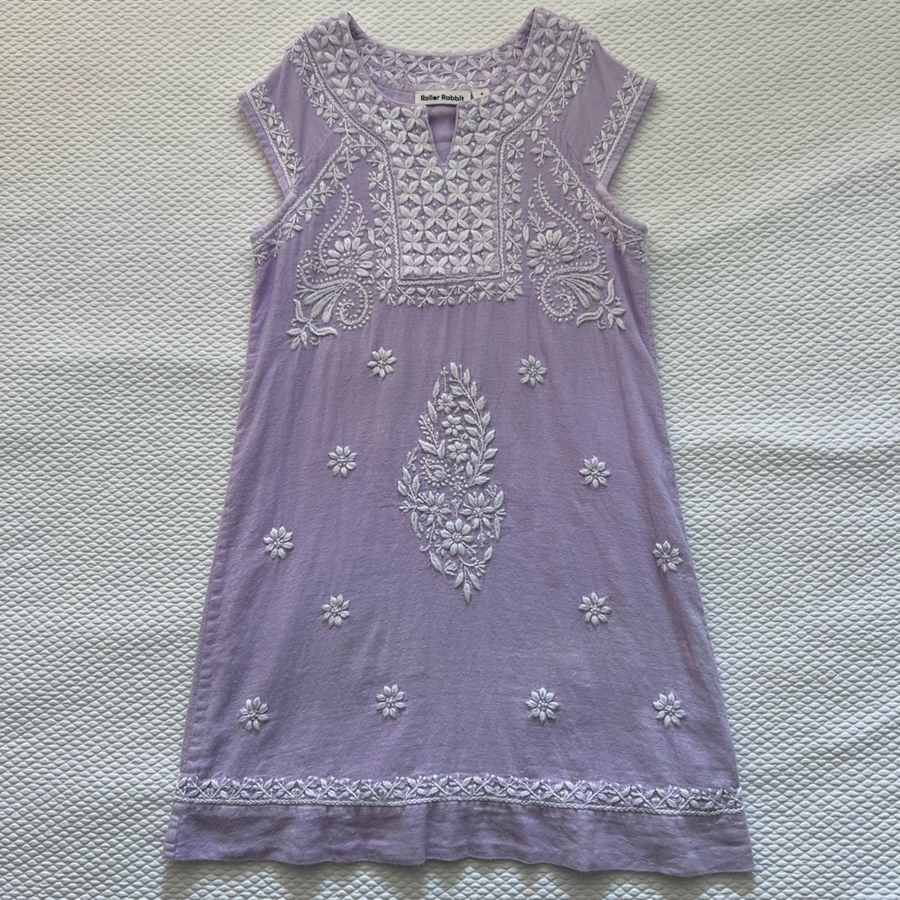 Roller Rabbit Purple Faith Style dress size 8 kids